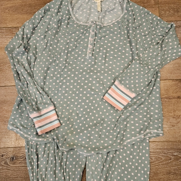 Matilda Jane Green Polka Dot Pajama Set - Picture 2 of 6